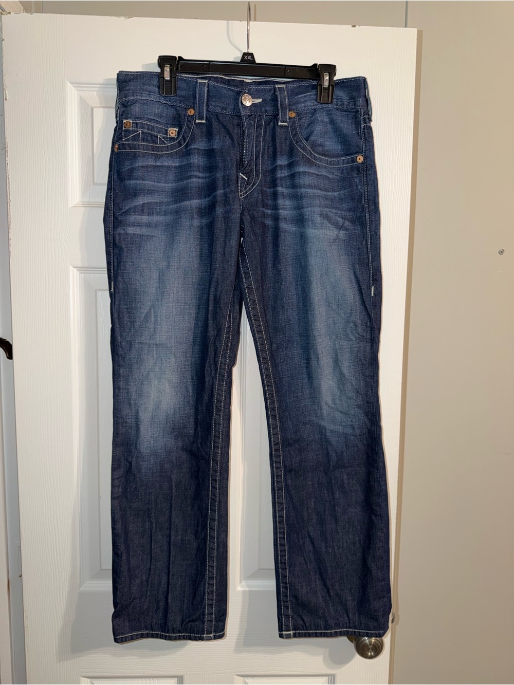 VTG Y2K True Religion Straight Leg Jeans 31 Made In USA
